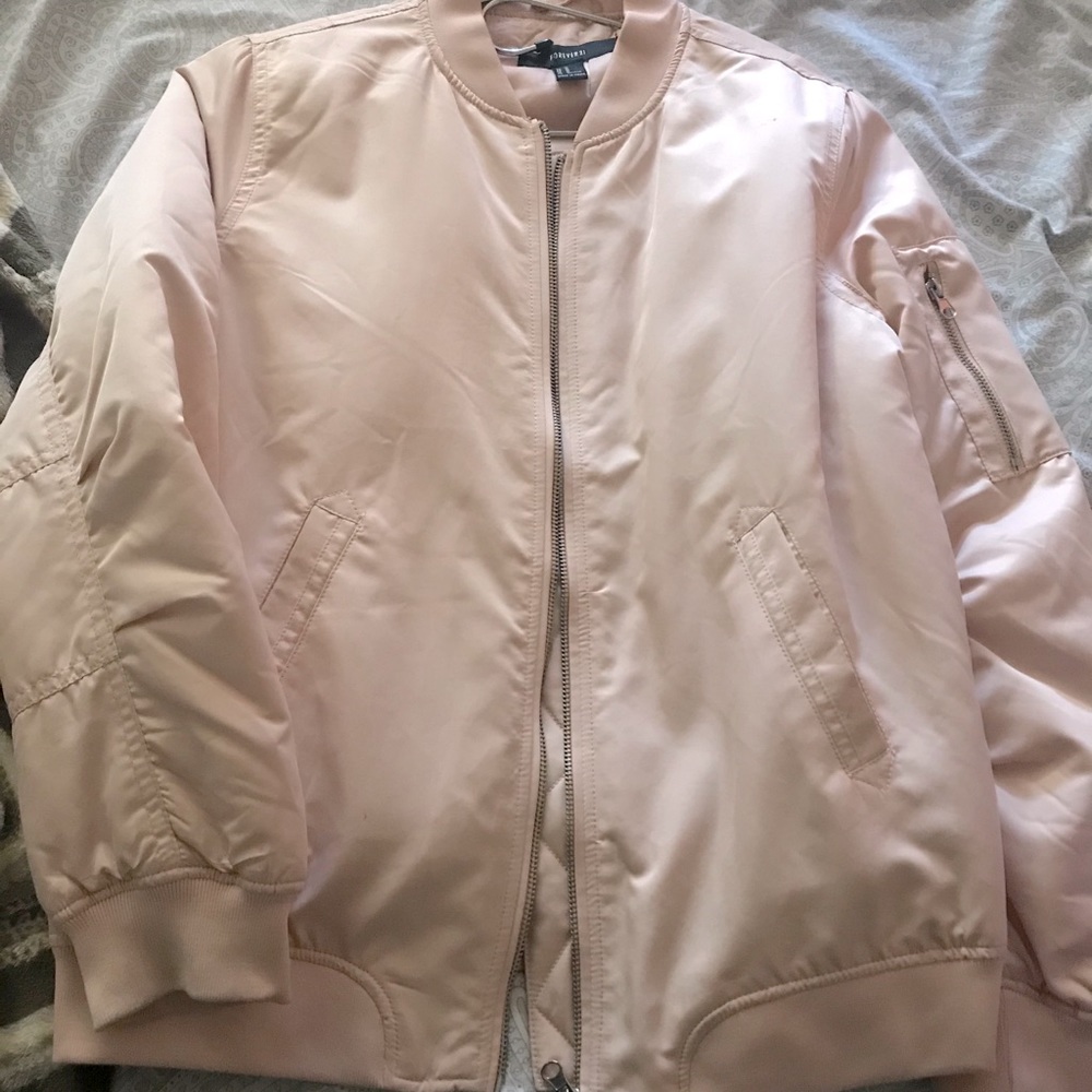 Pink bomber jacket - large